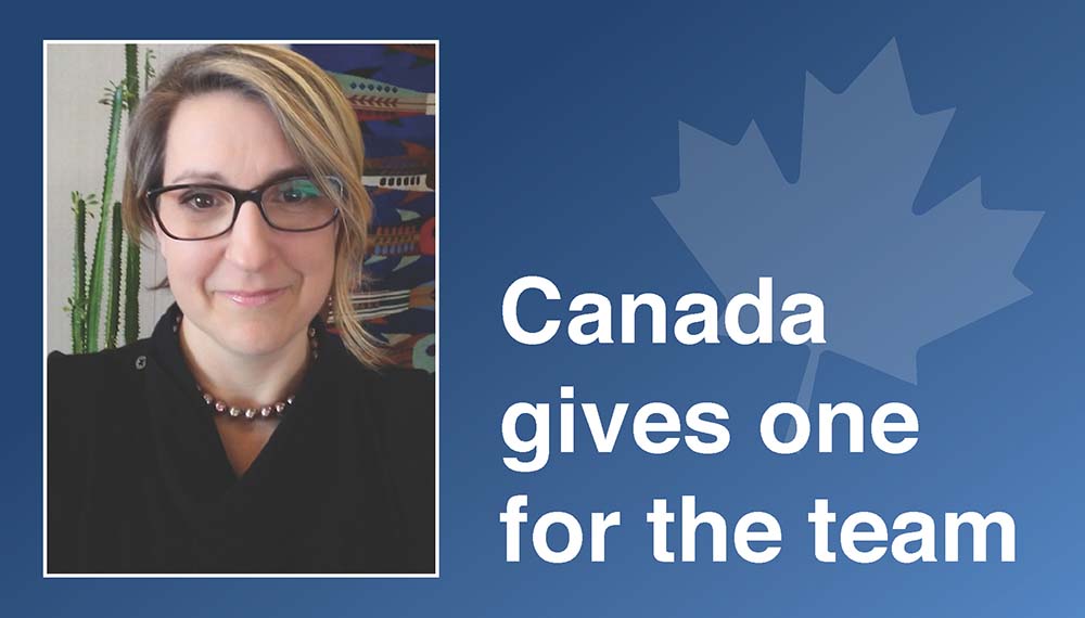 Canada gives one for the team